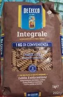 Mängden socker i Pasta integrale Fusili