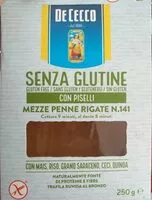 Mängden socker i Mezze penne rigate n.141 senza glutine con piselli