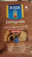 Mängden socker i Mezzi rigatoni integrali