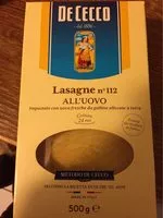 Mängden socker i Lasagnes Aux Oeufs N °112
