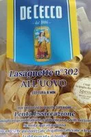 Mängden socker i Lasagnette n. 302 All'uovo