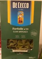 Mängden socker i Farfalle Spinaci n.93