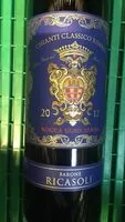 Mängden socker i Chianti Classico Riserva Rocca Guicciarda Barone Ricasoli DOCG 2012