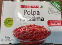 Mängden socker i Polpa Finissima