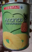 Mängden socker i Ananas allo sciroppo