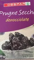 Mängden socker i Prugne secche denocciolate