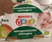 Mängden socker i Bebè omogeneizzato biologico pera