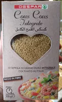 Mängden socker i Coucous integrale