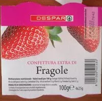 Mängden socker i confettura extra di fragole