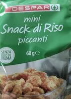 Mängden socker i Mini snack di riso piccanti
