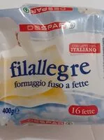 Mängden socker i Fette di formaggio fuso