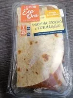 Mängden socker i Piadina crudo e formaggio