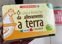 Mängden socker i 6 uova fresce da allevamento a terra