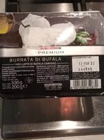 Mängden socker i Burrata di bufala