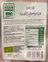 Mängden socker i Uva sultanina