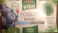 Mängden socker i yogurt magro mirtilli