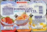 Mängden socker i Formaggio dolce con frutta