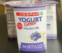 Mängden socker i yogurt greco magro 0% mirtillo