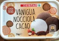 Mängden socker i Gelato al gusto di vaniglia,alla nocciola e cacao