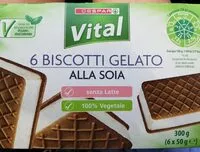 Mängden socker i 6 biscotti gelato alla soia