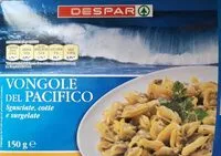 Mängden socker i Vongole del Pacifico sgusciate, cotte e surgelate