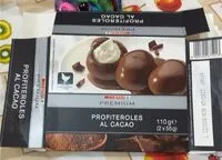 Mängden socker i Profitteroles al cacao