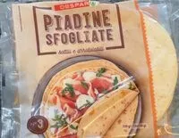 Mängden socker i Piadine sfogliate