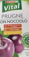 Mängden socker i Vitale prugne con nocciolo
