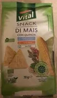 Mängden socker i Snack di mais con quinoa