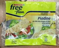 Mängden socker i piadine con olio extra vergine di oliva senza glutine