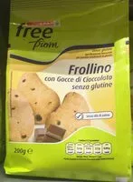 Mängden socker i Frollino con gocce di cioccolato senza glutine free from