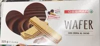Mängden socker i Wafer con crema al cacao