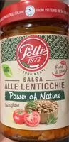 Mängden socker i Salsa alle lenticchie