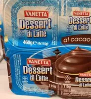 Mängden socker i Dessert di latte