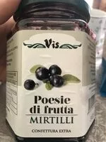 Mängden socker i Poesie di frutta Mirtilli