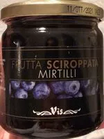 Mängden socker i Frutta sciroppata mirtilli