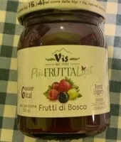 Mängden socker i Più Frutta Light Frutti di Bosco
