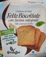 Mängden socker i Fette Biscottate Bon Dal Cesto Di Alice 40 No Arr Integ Bio Integr Salut Integr 315 GR Bio