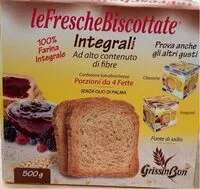 Mängden socker i Fette biscottate integrali