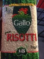 Mängden socker i Riz Pour Rizotto, 1 Kilo, Marque Riso Gallo