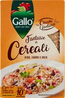 Mängden socker i fantasie di cereali riso, farro e orzo