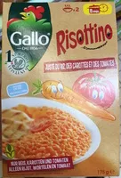 Mängden socker i Risottino (juste du riz, des carottes et des tomates)