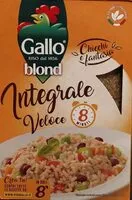 Mängden socker i Riso blond integrale veloce