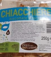 Mängden socker i Chiacchiere biscottate al forno