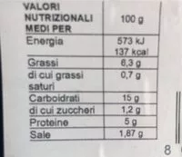 Mängden socker i insalata di riso venere con zucchine e gamberi