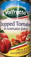 Mängden socker i Valfrutta chopped tomatoes