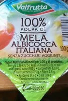 Mängden socker i Polpa mela albicocca