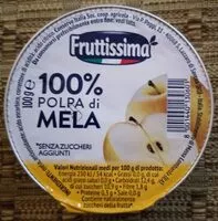 Mängden socker i Fruttissima polpa di frutta