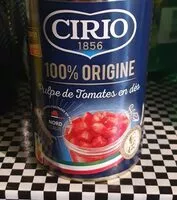 Mängden socker i Cirio pulpe tomate en des