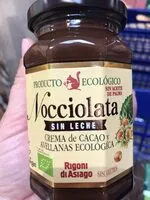 Mängden socker i Crema de cacao y avellanas ecológica
